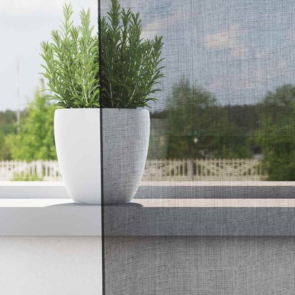 vidaXL Voileeverhot läpiviennillä 2 kpl musta 140x225 cm