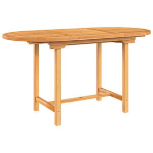 vidaXL Jatkettava puutarhap&ouml;yt&auml; 110-160x80x75 cm t&auml;ysi tiikki