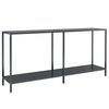 vidaXL Konsolip&ouml;yt&auml; musta 160x35x75,5 cm karkaistu lasi