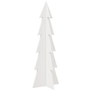 vidaXL Puinen koristejoulukuusi valkoinen 112 cm t&auml;ysi m&auml;nty