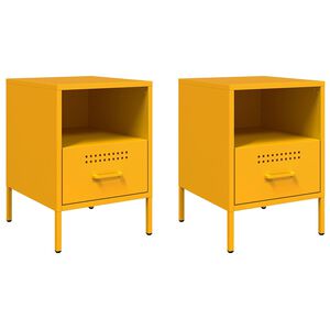 vidaXL Y&ouml;p&ouml;yd&auml;t 2 kpl sinapinkeltainen 36x39x50,5 cm ter&auml;s