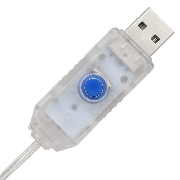 vidaXL Poro päähine 140 LED-valoilla Sininen 60 cm Akryyli