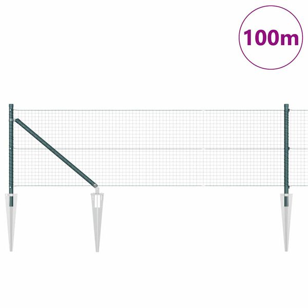vidaXL Aitalatu Vihre&auml; 100 x 0,6 m (25 x 25 mm verkko) Ter&auml;s ja PVC