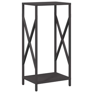 vidaXL Polttopuuteline Musta 34x25x70 cm Kylm&auml;valssattua ter&auml;st&auml;