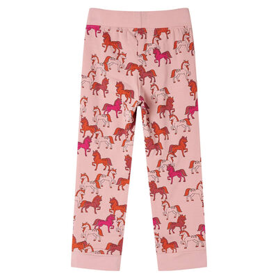 Lasten pitkähihainen pyjama vaaleanpunainen 140