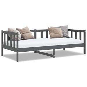 vidaXL P&auml;iv&auml;vuode harmaa t&auml;ysi m&auml;nty 90x200 cm