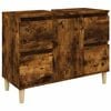 vidaXL Pesuallaskaappi savutammi 80x33x60 cm tekninen puu