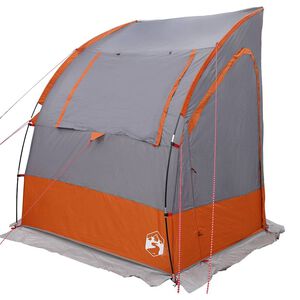 vidaXL Takaluukkuteltta hengelle 194 x 180 x 210 cm Harmaa ja oranssi