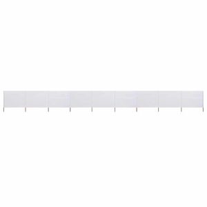 vidaXL Tuulensuojakangas 9 paneelilla 1200x120 cm hiekanvalkoinen