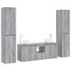 vidaXL Kylpyhuonekalustesetti 5 kpl Harmaa Sonoma 33 x 34,5 x 160 cm