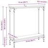 vidaXL Konsolipöytä Musta tammi. 75 x 22,5 x 75 cm Tekninen puu