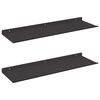 vidaXL Kelluva hylly 2 kpl Musta 60 x 18 x 2,5 cm Ter&auml;s