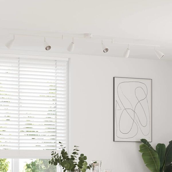 vidaXL Kattospotti Valkoinen 176.5 x 13.5 x 12.5 cm Teräs