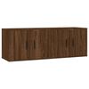 vidaXL Sein&auml;kiinnitett&auml;v&auml;t TV-kaapit 2 kpl ruskea tammi 57x34,5x40 cm