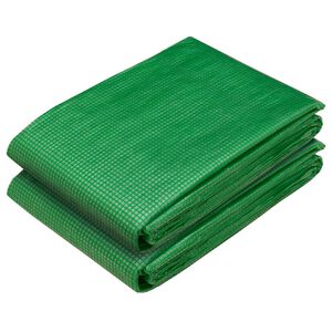vidaXL Pressu Reijill&auml; 2 kpl Vihre&auml; 1,5 x 5 m 260 gsm PE