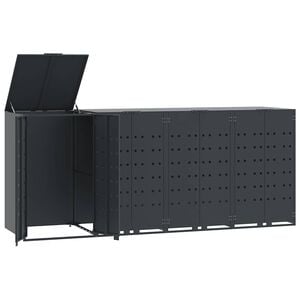 vidaXL Roskalaatikon s&auml;ilytystila nelj&auml;lle antras. 276x79x117 cm ter&auml;s