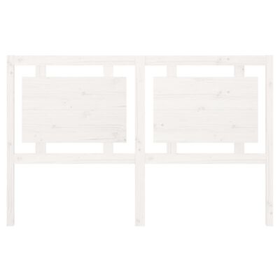 vidaXL Sängynpääty valkoinen 155,5x4x100 cm täysi mänty