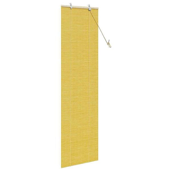 vidaXL Rullaverho verhoilla Keltainen 60 x 220 cm Bambu
