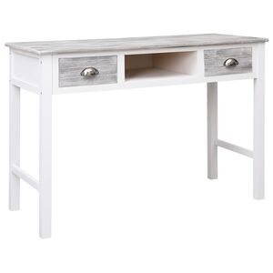 vidaXL Kirjoitusp&ouml;yt&auml; harmaa 110x45x76 cm puinen