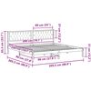 vidaXL Sängyn runko päätyllä Musta 200 x 200 cm Massiivinen mänty