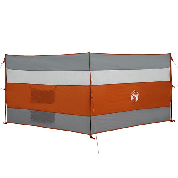 vidaXL Camping Windbreak Harmaa ja oranssi 340x130 cm Vedenpit&auml;v&auml;