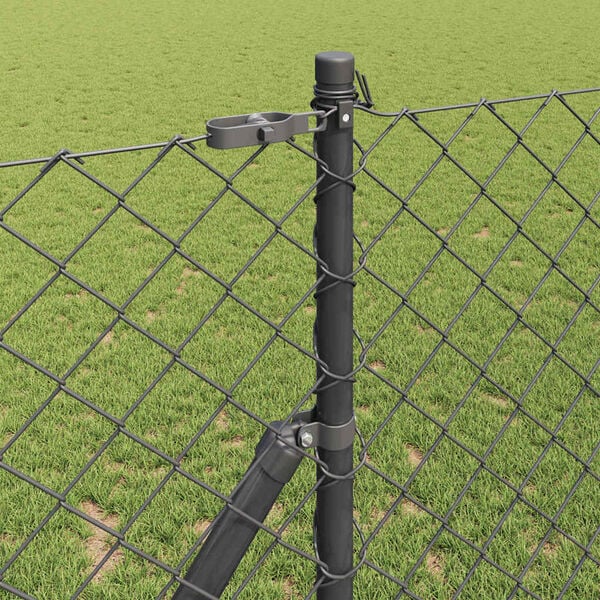 vidaXL Aitalatu Harmaa 25 x 1,4 m (60 x 60 mm verkko) Ter&auml;s ja PVC