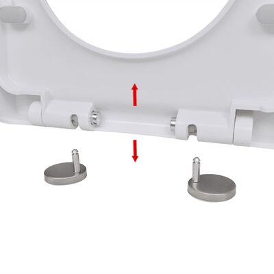 vidaXL WC-istuin pikakiinnityksellä soft-close neliö valkoinen