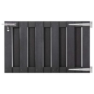 vidaXL Puutarhaportti WPC 100x60 cm harmaa