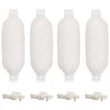 vidaXL Veneen lepuuttaja 4 kpl valkoinen &Oslash; 16x58 cm PVC
