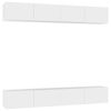 vidaXL TV-tasot 4 kpl valkoinen 100x30x30 cm tekninen puu