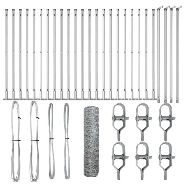 vidaXL Aitalatu Hopea 50 x 1 m (36 mm verkko) Ter&auml;s