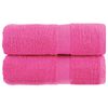 vidaXL Premium-vieraspyyhkeet SOLUND 2 kpl pinkki 30x50 cm 600 gsm