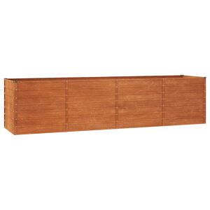 vidaXL Korotettu kukkalaatikko ruoste 320x80x77 cm Corten ter&auml;s