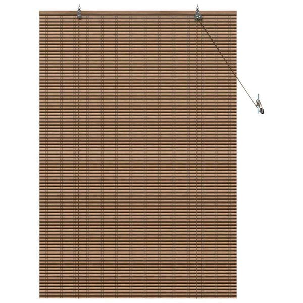 vidaXL Rullaverho verhoilla Ruskea 110 x 160 cm Bambu