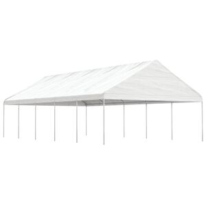 vidaXL Huvimaja katolla valkoinen 11,15x5,88x3,75 m polyeteeni