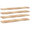vidaXL Kelluvat hyllyt 4 kpl 140x30x4 cm k&auml;sittelem&auml;t&ouml;n massiivipuu akaasia