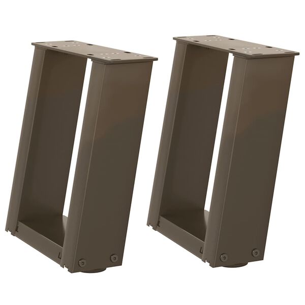 vidaXL Sohvap&ouml;yd&auml;n jalat U-muotoiset 2 kpl Luonnonv&auml;rinen ter&auml;s 30x(30-31) cm Ter&auml;s