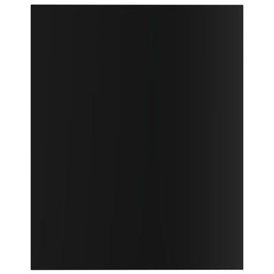 vidaXL Kirjahyllytasot 8 kpl korkeakiilto musta 40x50x1,5 cm lastulevy