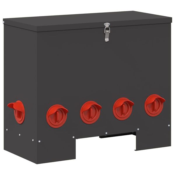 vidaXL Kanan ruokinta-allas Musta 60,5 x 29 x 51 cm