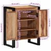 vidaXL Kenkäkaappi hyllyllä Ruskea 56 x 35 x 70 cm Täysi Akaasiapuu