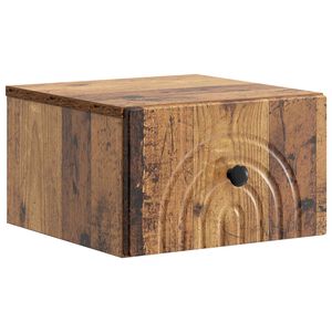 vidaXL Sein&auml;lle Kiinnitett&auml;v&auml; Y&ouml;p&ouml;yt&auml; Vanha puu 33 x 34,5 x 20 cm