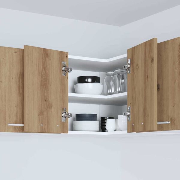 vidaXL Henkarikaappi Artisan tammesta ja valkoisesta 57 x 57 x 40 cm