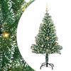 vidaXL Tekoinen joulukuusi lumiflockilla ja LED-valolla 150 cm