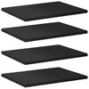 vidaXL Kirjahyllytasot 4 kpl korkeakiilto musta 40x30x1,5 cm lastulevy