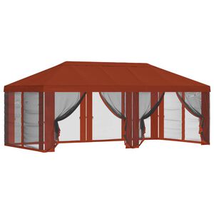vidaXL Gazebo-peite sivuseinill&auml; Terrakotta 600,5 x 300,5 cm