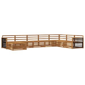 vidaXL Ulkosohvakokoelma 8 pcs Luonnollinen
