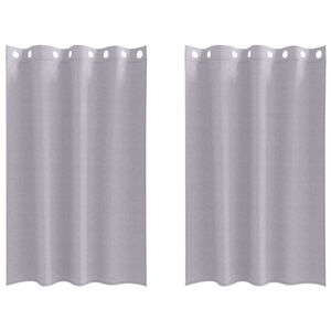 vidaXL Piment&auml;v&auml; verho renkailla 2 pcs Metalli harmaa 175 x 140 cm