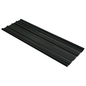 vidaXL Kattopaneeli 12 pcs Antrasiitti 129 x 45 cm Galvanoitu ter&auml;s