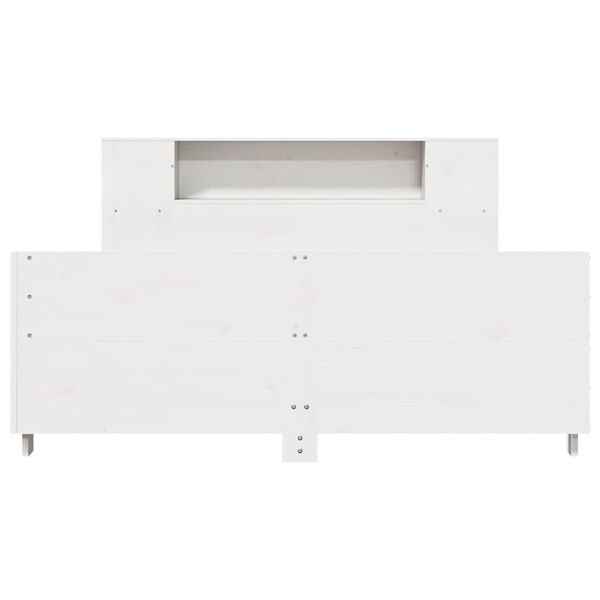 vidaXL S&auml;ngynrunko ilman patjaa valkoinen 140x200 cm t&auml;ysi m&auml;nty