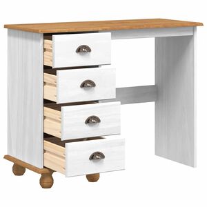 vidaXL Kirjoitusp&ouml;yt&auml; laatikon kanssa ASKIM Valkoinen 95 x 40 x 75 cm